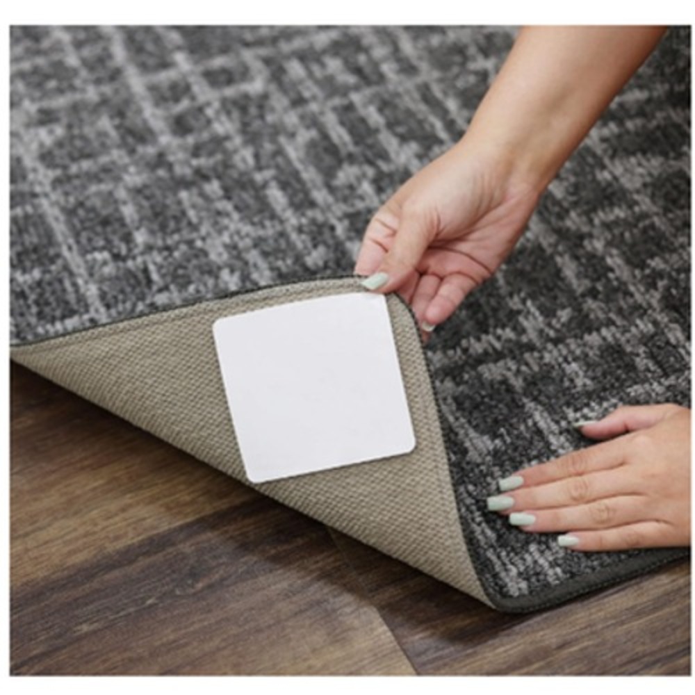 4 Mohawk Home Non Slip Corner Gripper Area Rug Tabs Double Sided 4"x4" Squar s35